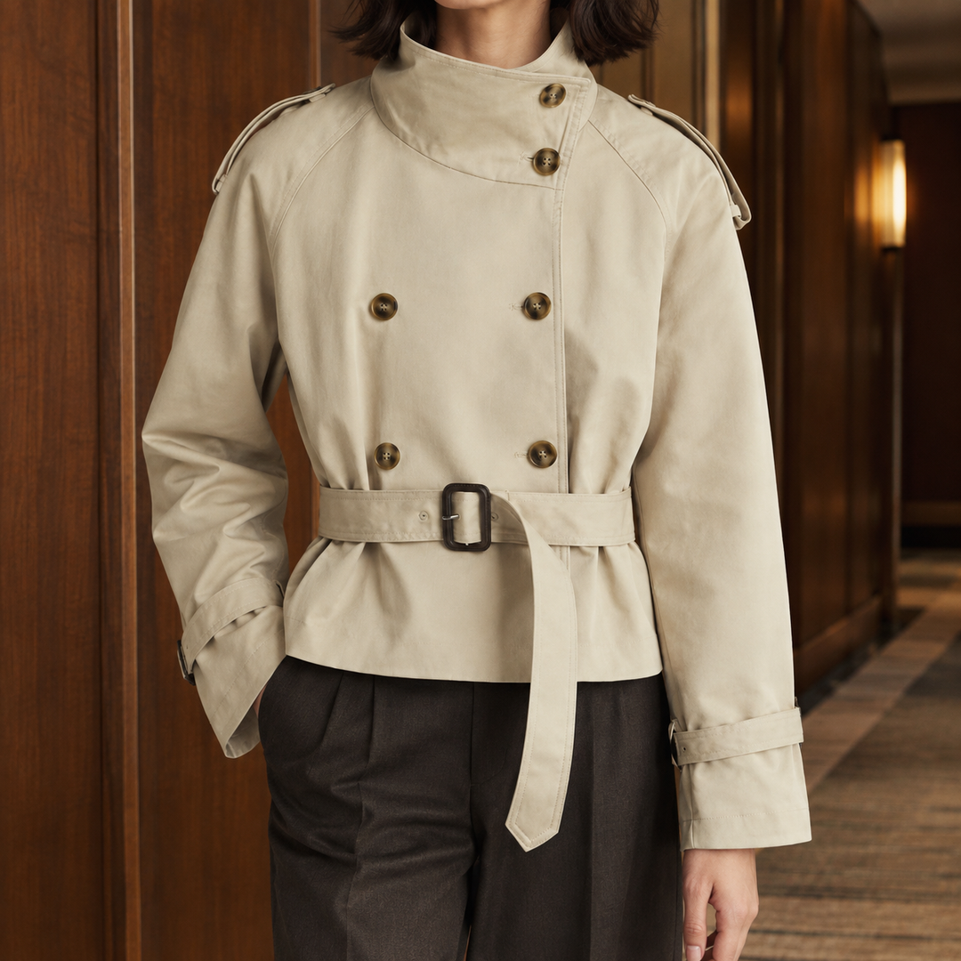 Rothesay women's trench jacket in Stone – front view