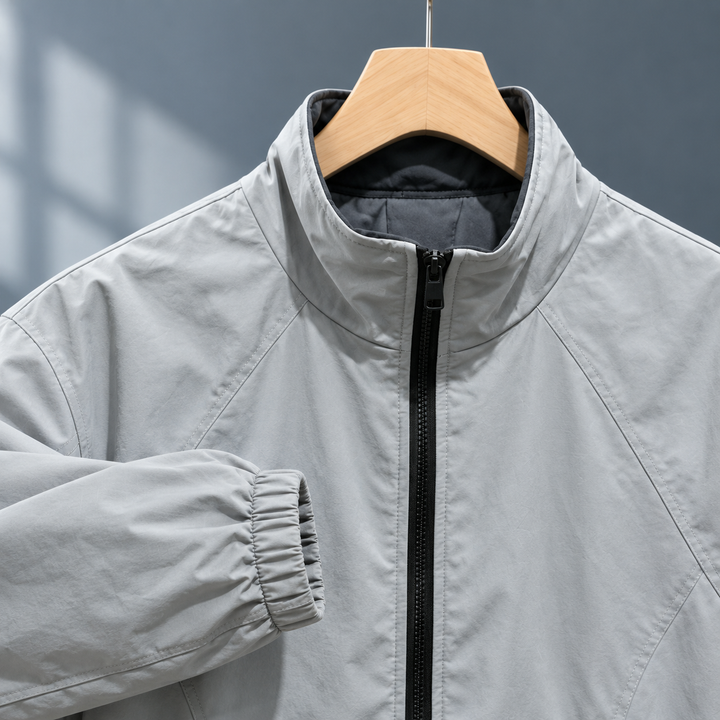 Kinross women's windbreaker jacket in Grey – alternate view