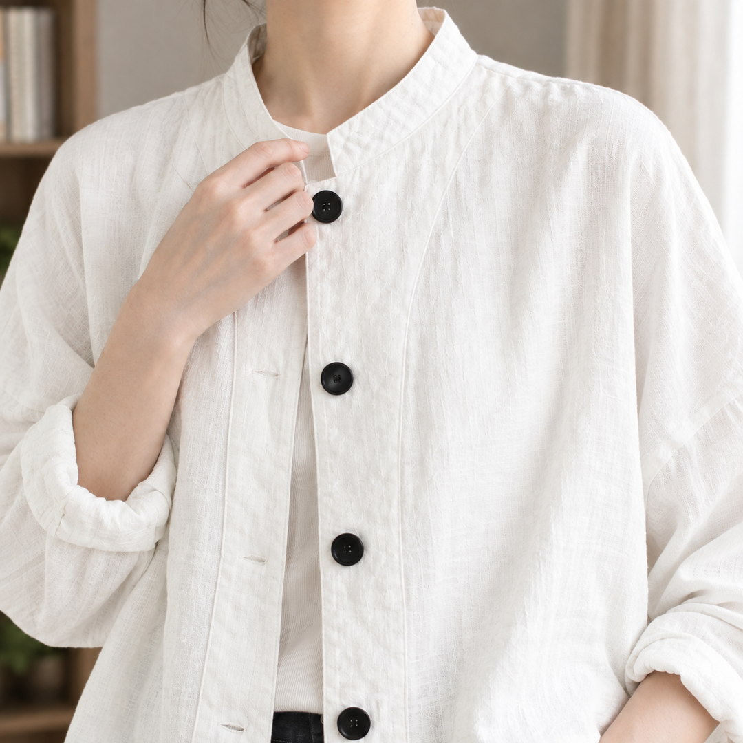Midhurst women's stand collar cotton jacket – alternate view