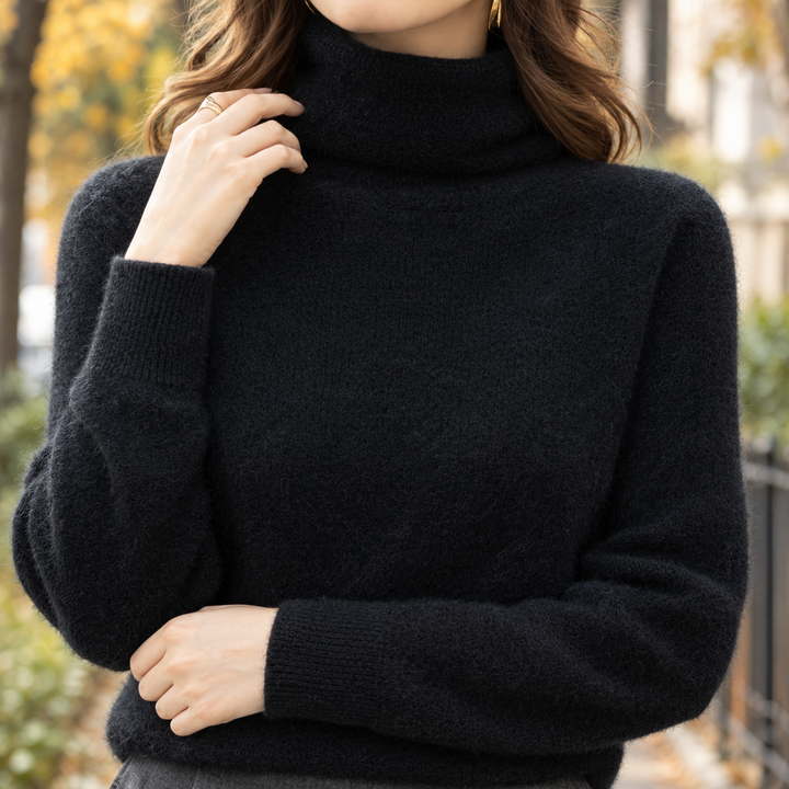Meriel - Women's roll neck jumper – alternate view