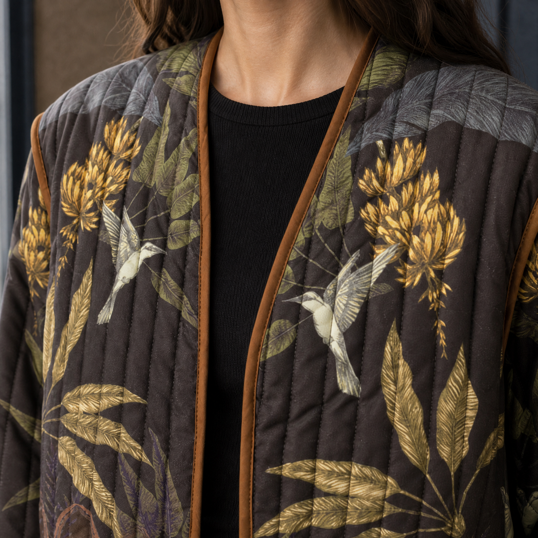 Amersham women's quilted jacket in Floral – alternate view