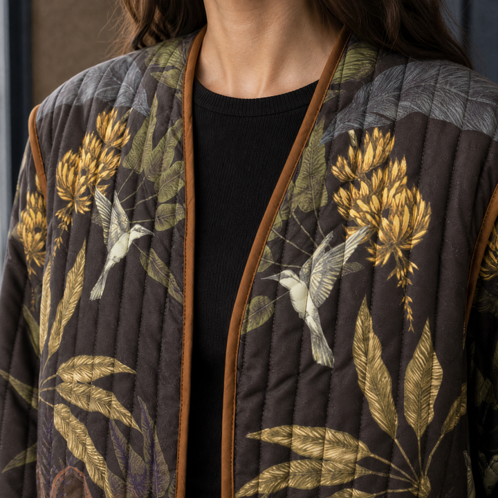 Amersham women's quilted jacket in Floral – alternate view