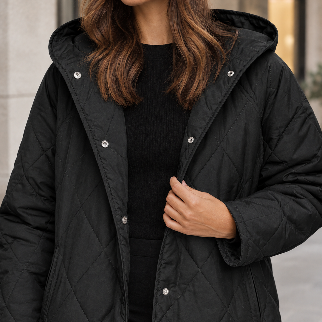 Highgate women's quilted jacket in Black – alternate view