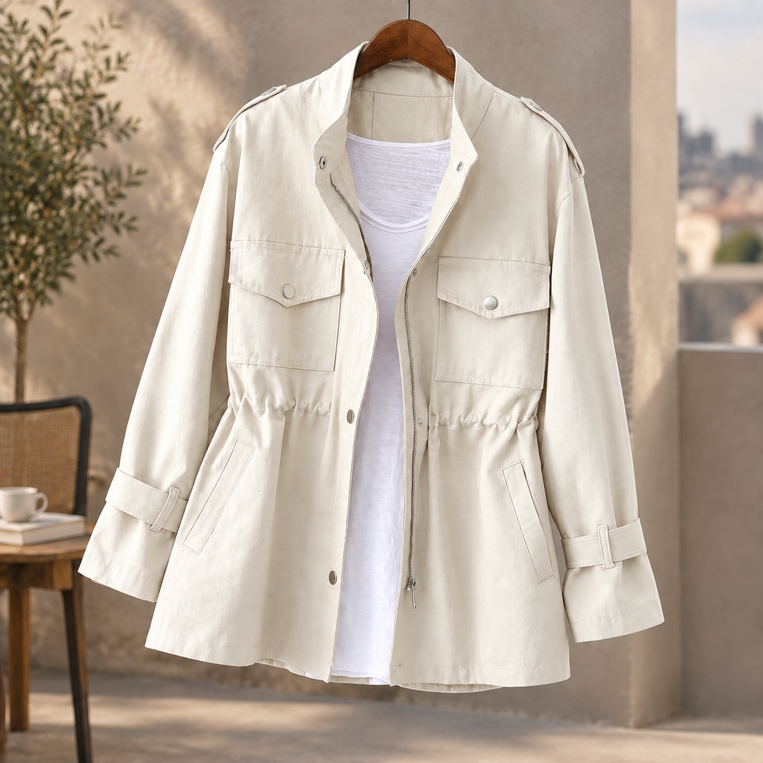 Sunningdale women's utility jacket in Ivory – front view