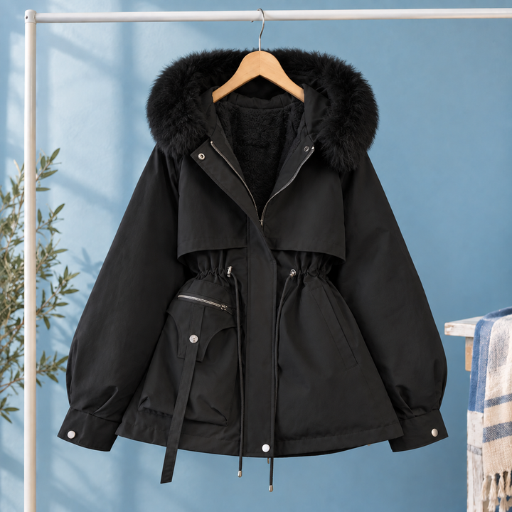 Tewkesbury women's parka in Black – front view