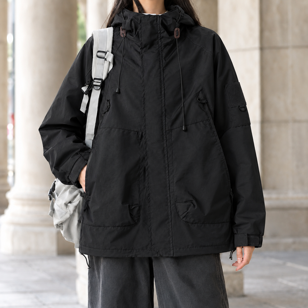 Stirling women's utility jacket in Black – front view