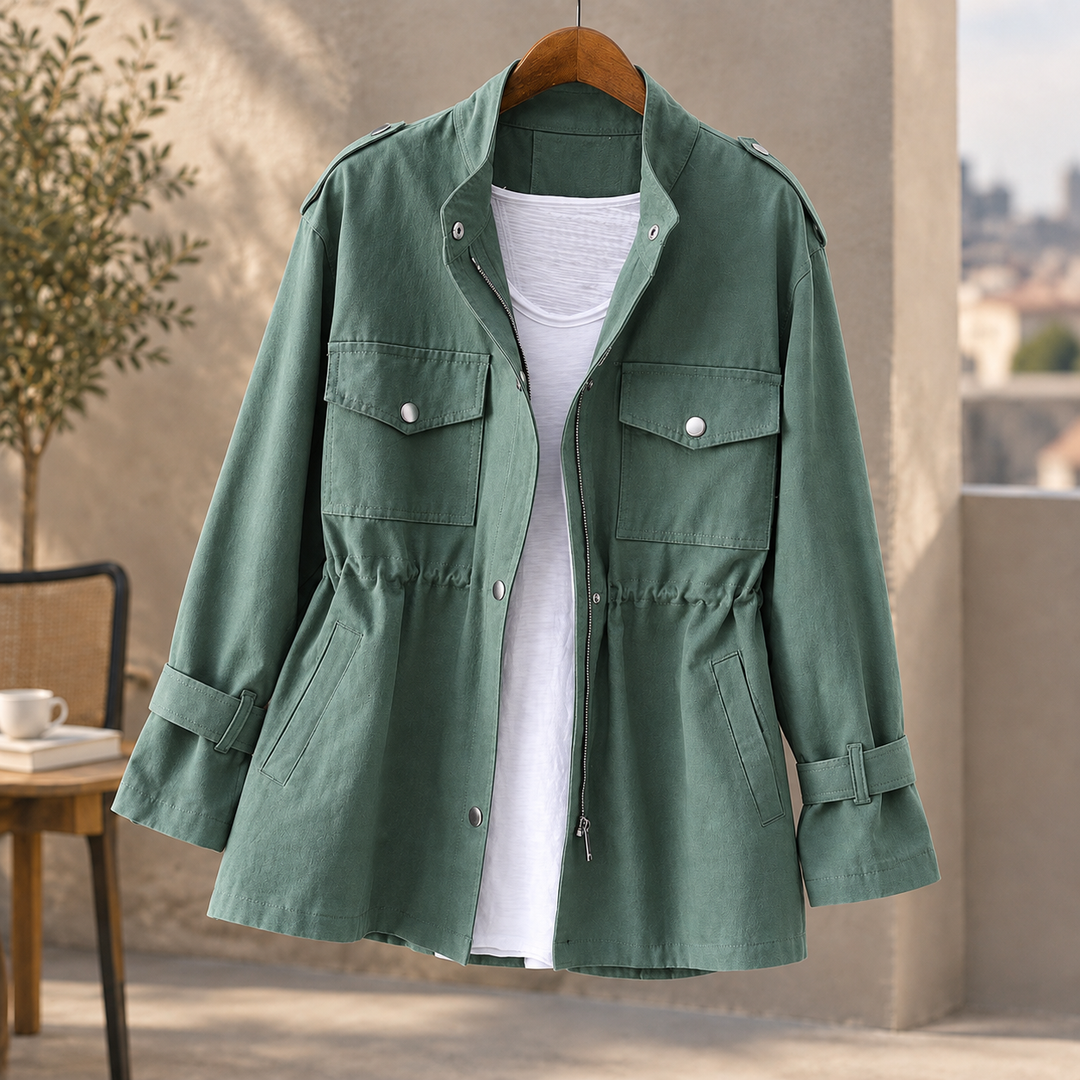 Sunningdale women's utility jacket in Sage Green – front view