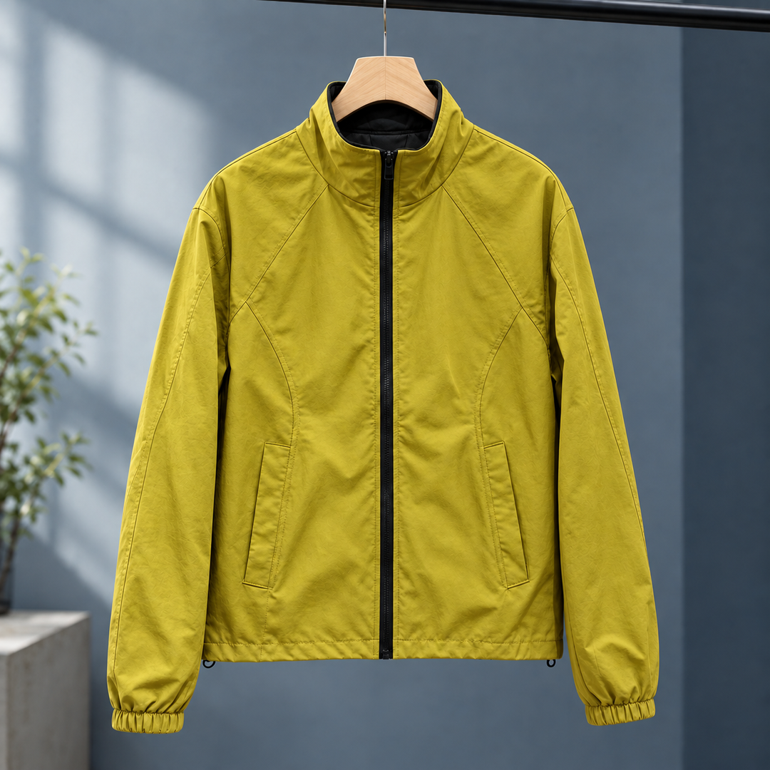 Kinross women's windbreaker jacket in Yellow – front view