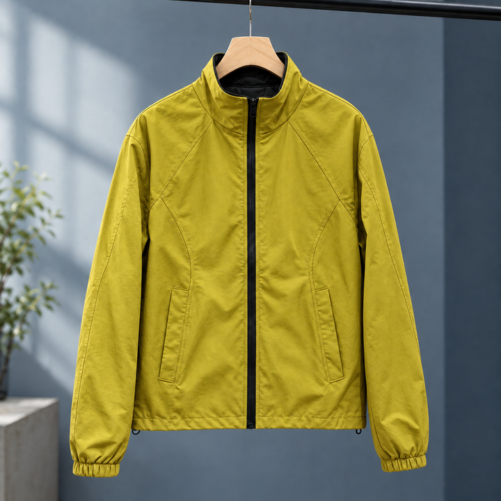 Kinross women's windbreaker jacket in Yellow – front view