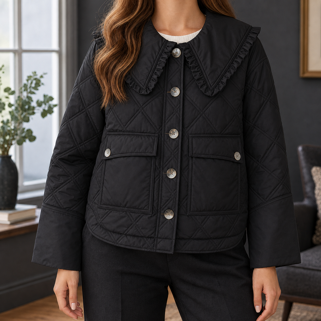 Chepstow women's quilted jacket in Black – front view