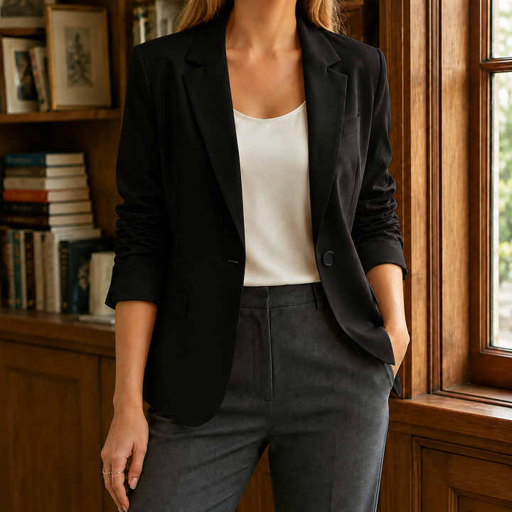 Lichfield women's tailored blazer in Black – front view