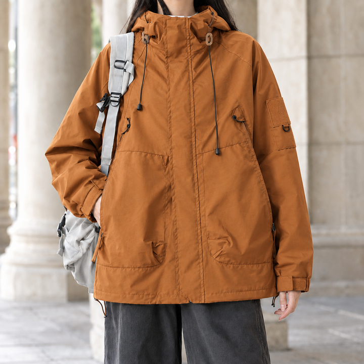 Stirling women's utility jacket in Rust – front view