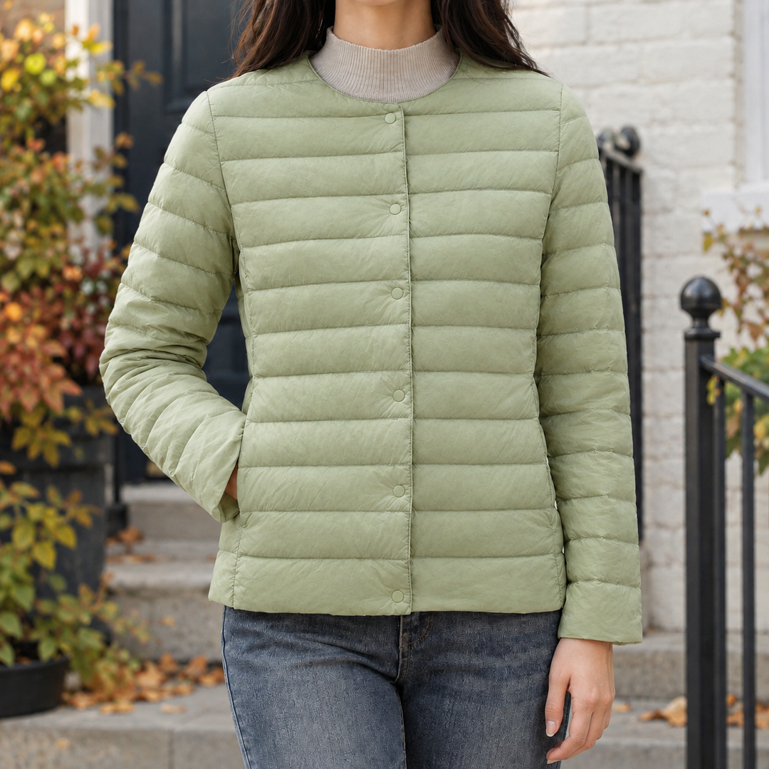 Torquay women's quilted jacket in Sage Green – front view