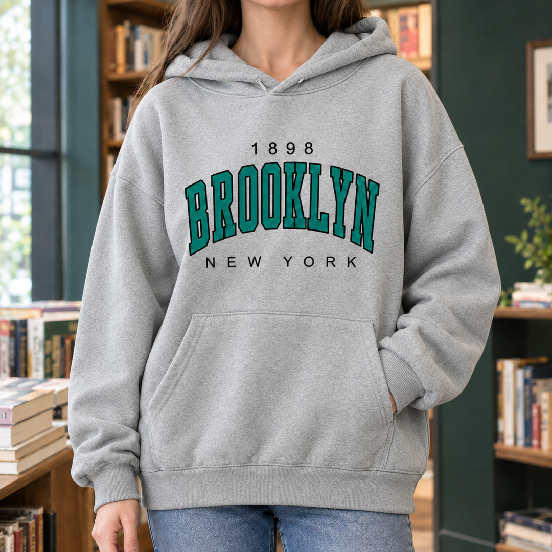 Women's graphic hoodie Carwen in Grey – alternate view