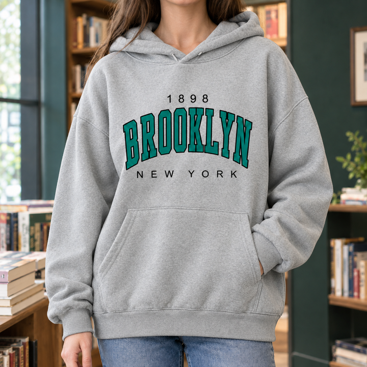 Women's graphic hoodie Carwen in Grey – alternate view