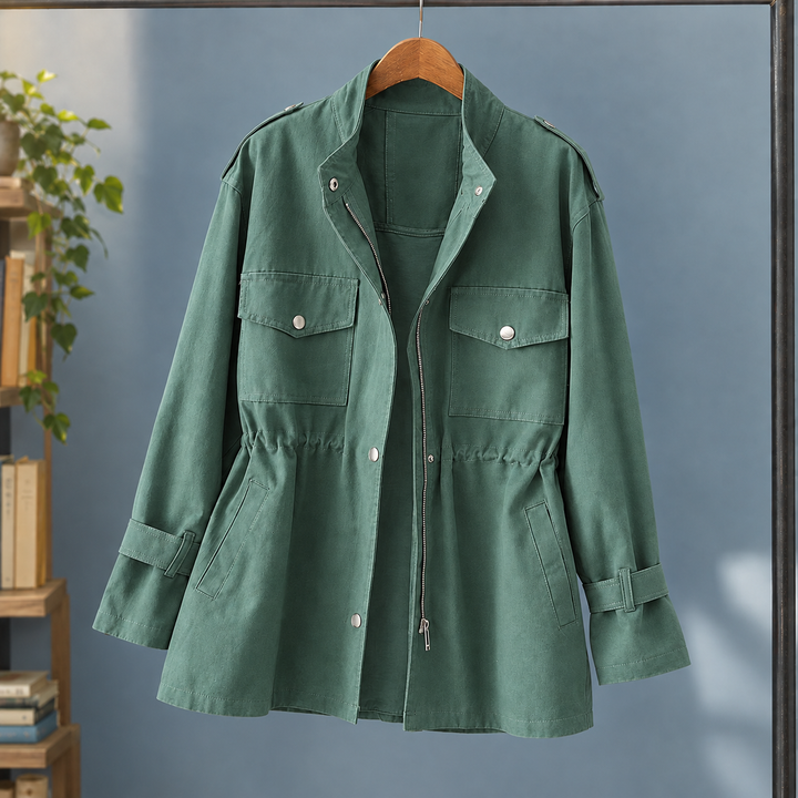 Porlock women's utility jacket in Sage Green – front view