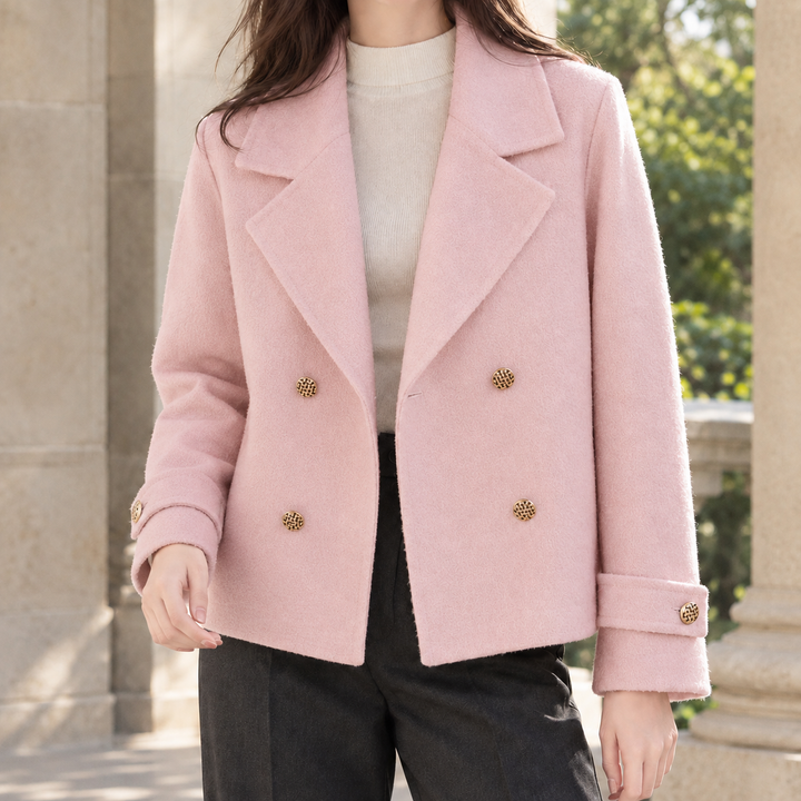 Sonning women's cropped jacket in Blush Pink – front view