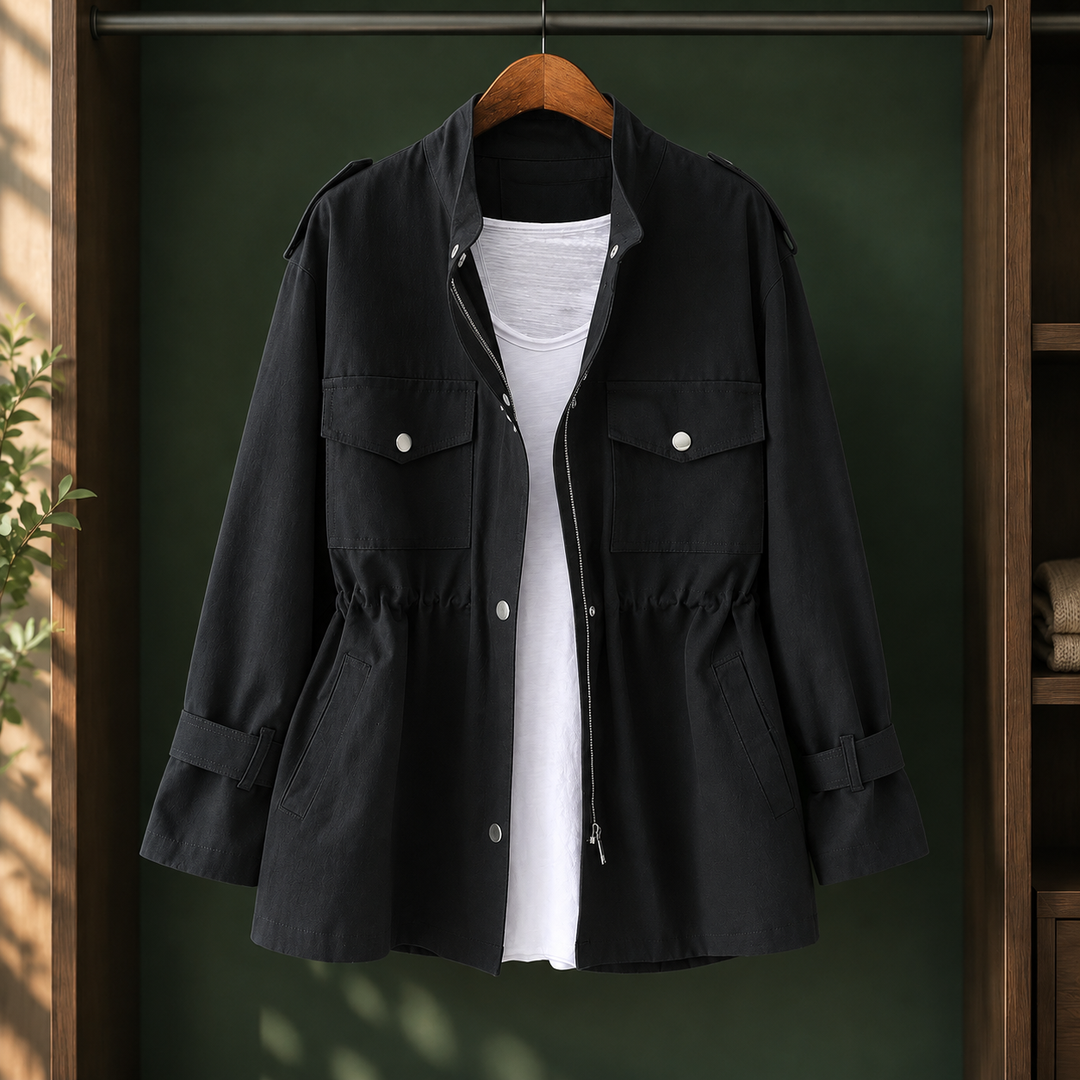 Kirkwall women's utility jacket in Black – front view