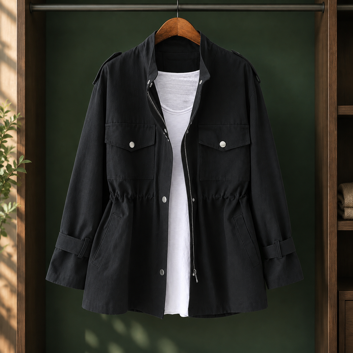 Kirkwall women's utility jacket in Black – front view