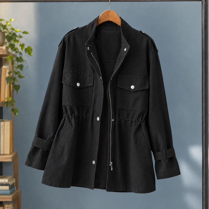 Porlock women's utility jacket in Black – front view