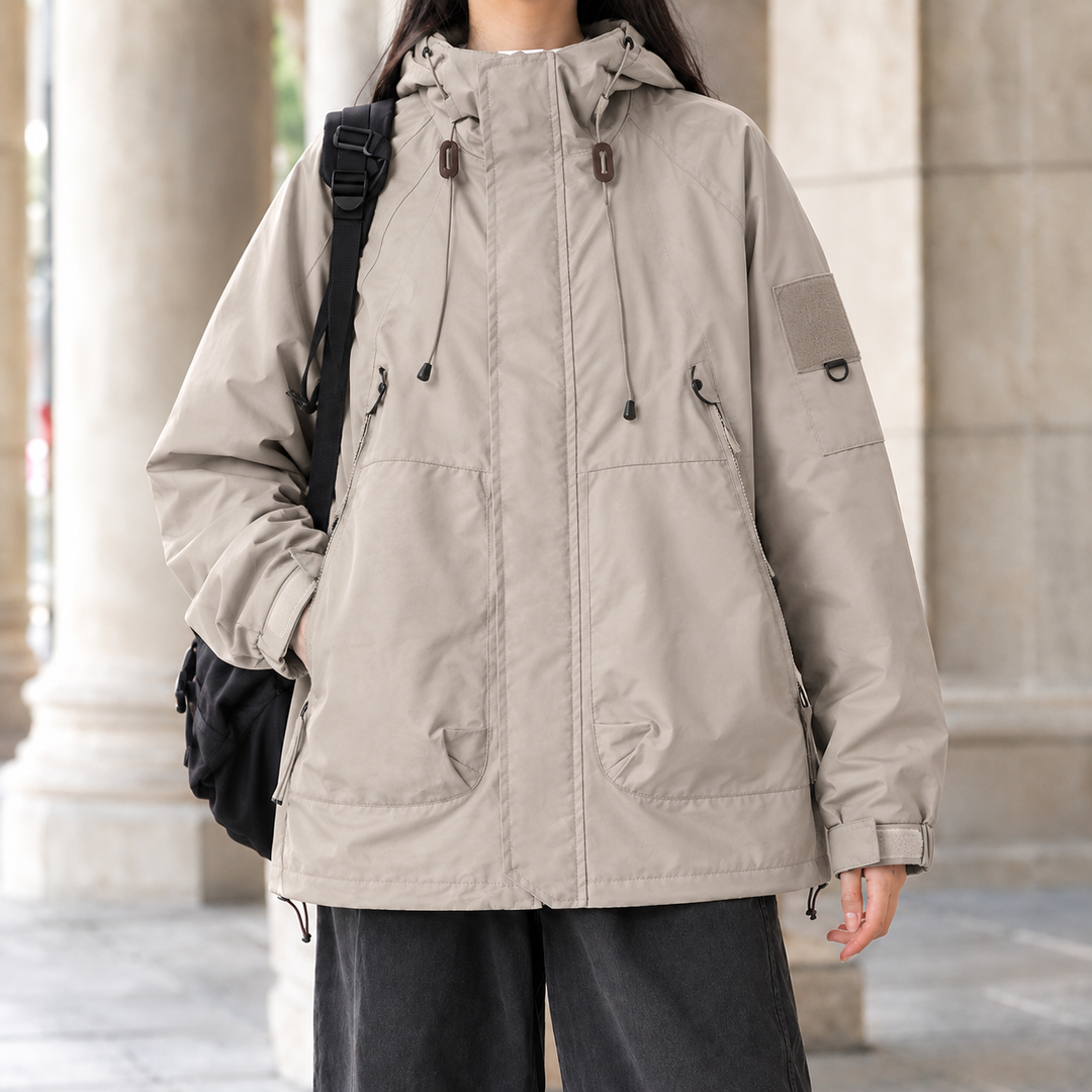 Stirling women's utility jacket in Stone – front view