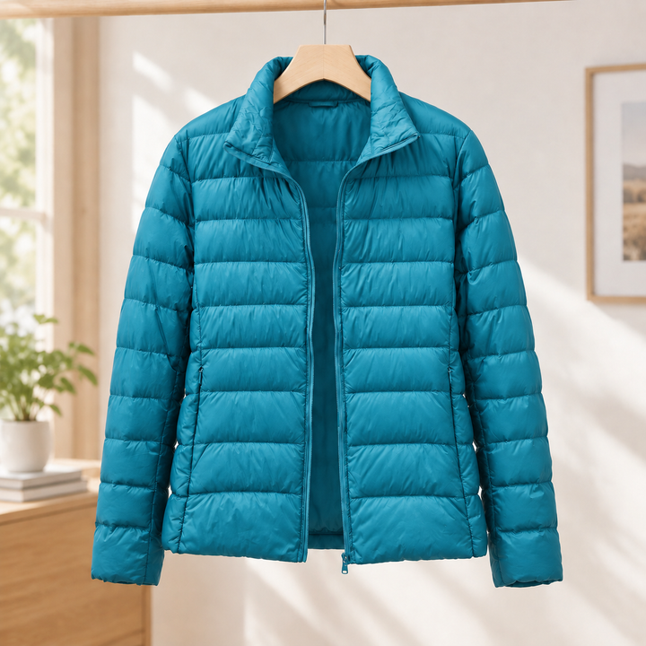 Cromer women's puffer jacket in Teal – front view