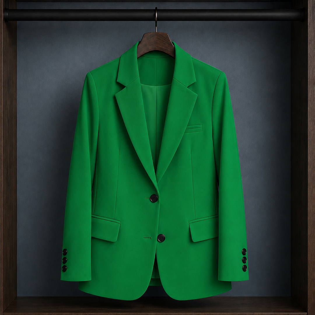 Kingsbridge women's tailored blazer in Green – front view