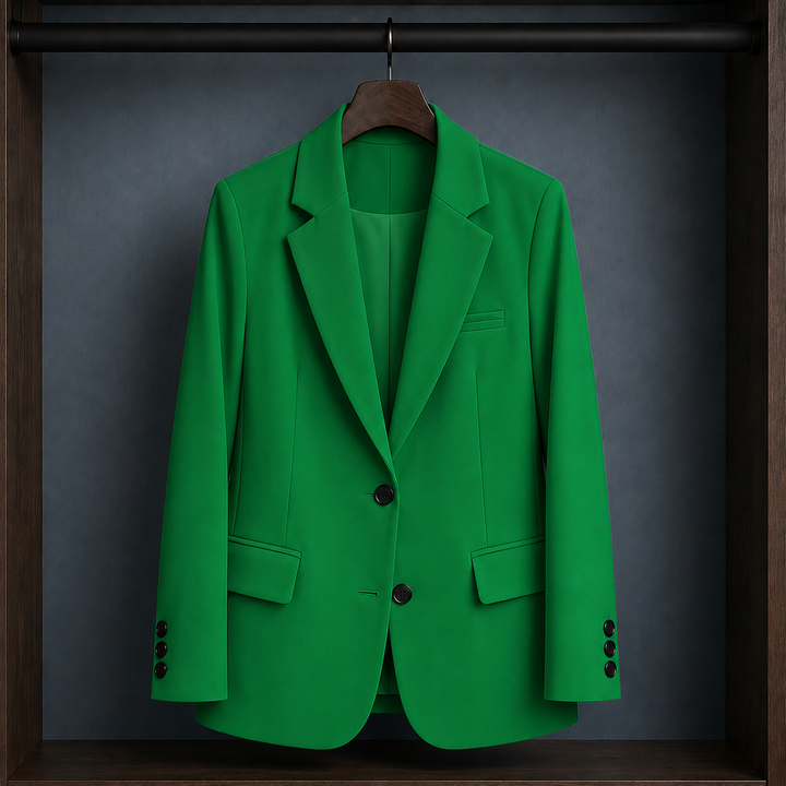 Kingsbridge women's tailored blazer in Green – front view