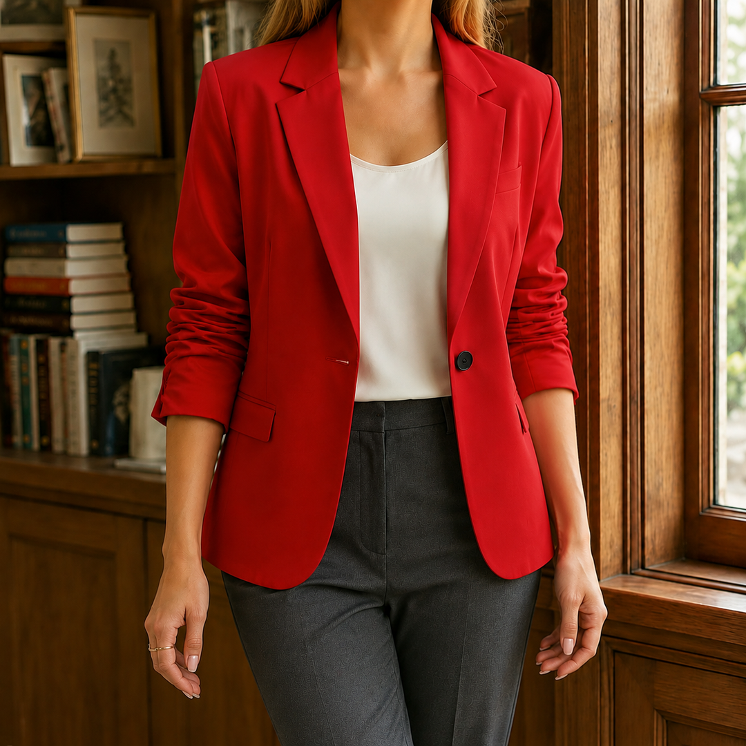 Lichfield women's tailored blazer in Red – front view