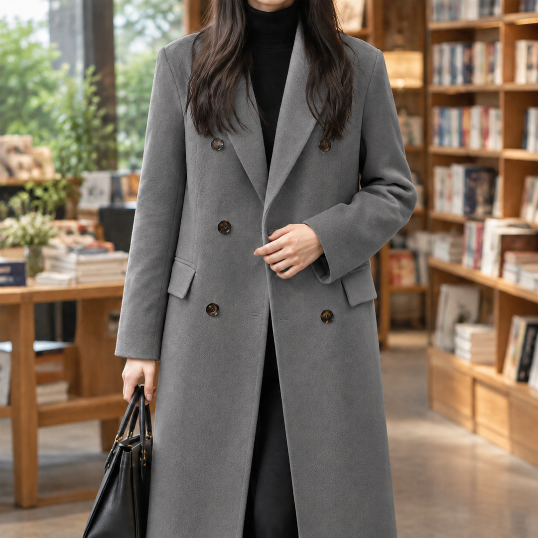 Wivenhoe women's overcoat in Grey – front view