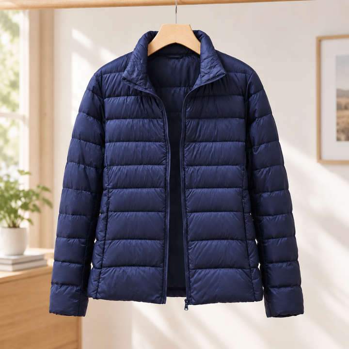 Cromer women's puffer jacket in Navy – front view