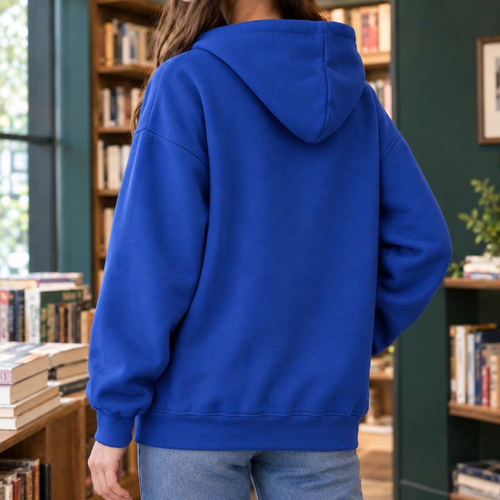 Women's graphic hoodie Carwen in Royal Blue – alternate view