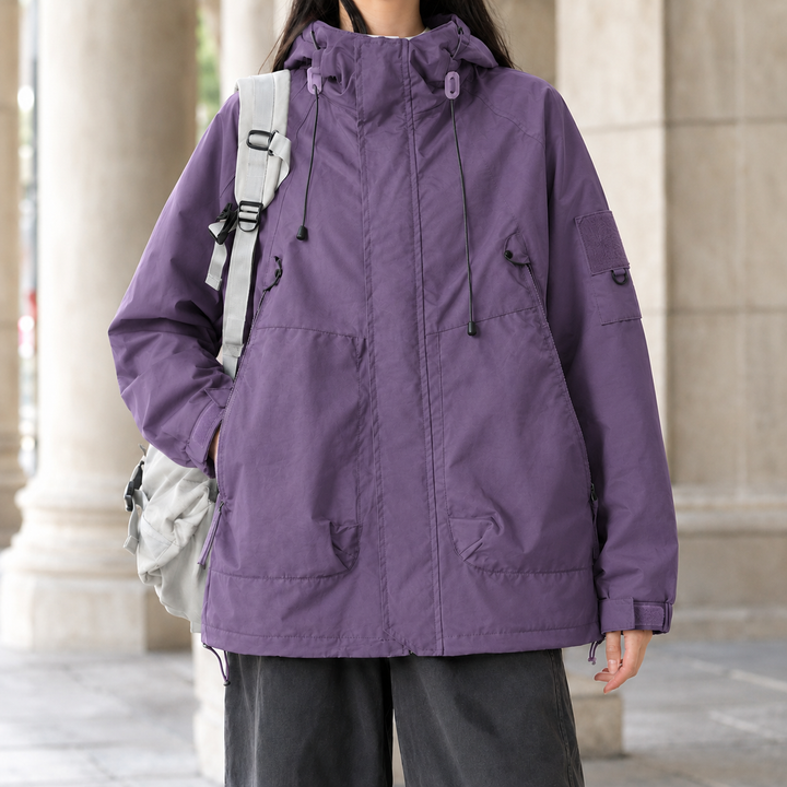 Stirling women's utility jacket in Purple – front view