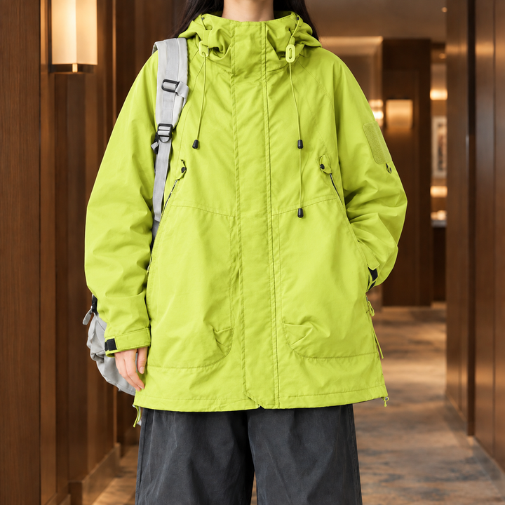 Stirling women's utility jacket in Lime – front view