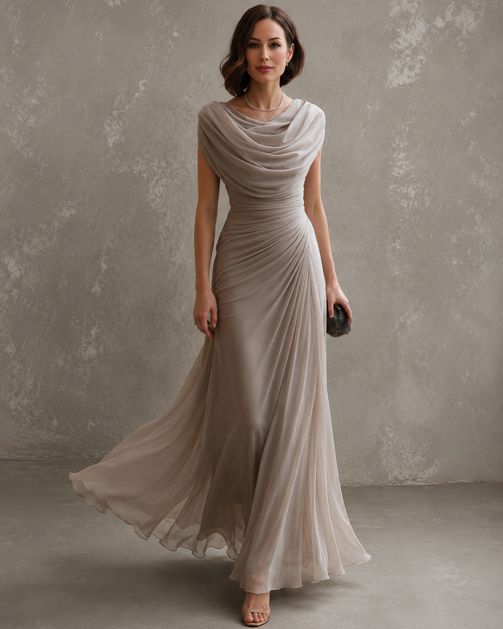Women's Ruched Draped Maxi Dress – Jilliann