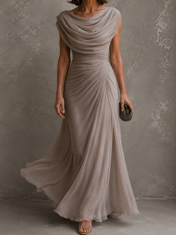 Women's Ruched Draped Maxi Dress – Jilliann