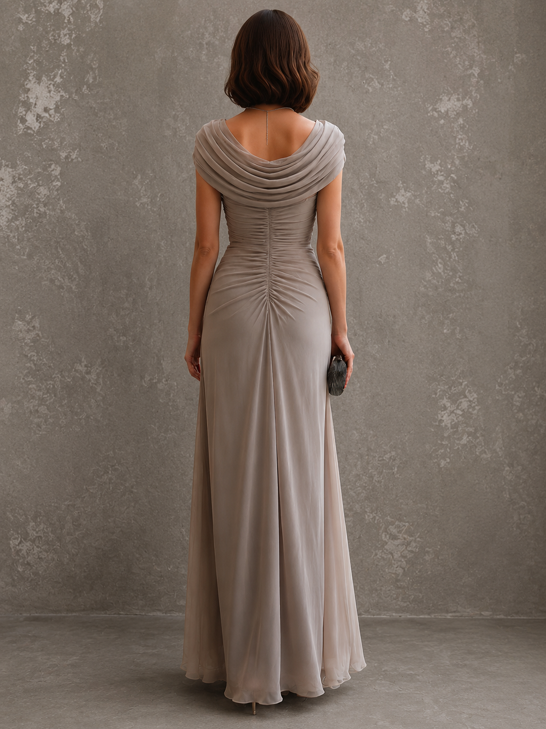 Women's Ruched Draped Maxi Dress – Jilliann