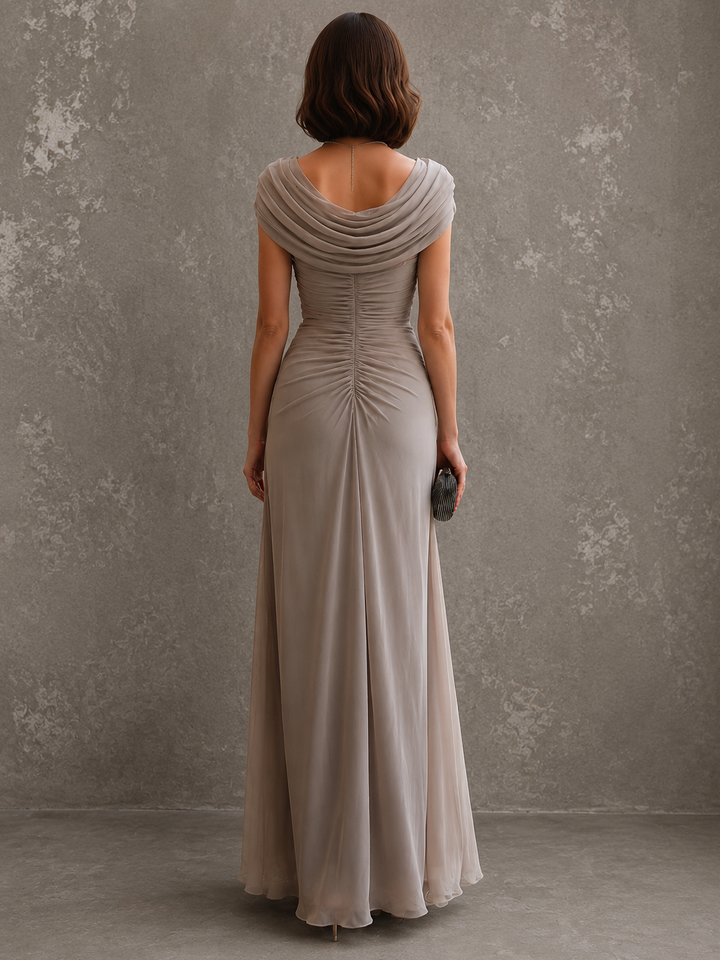 Women's Ruched Draped Maxi Dress – Jilliann