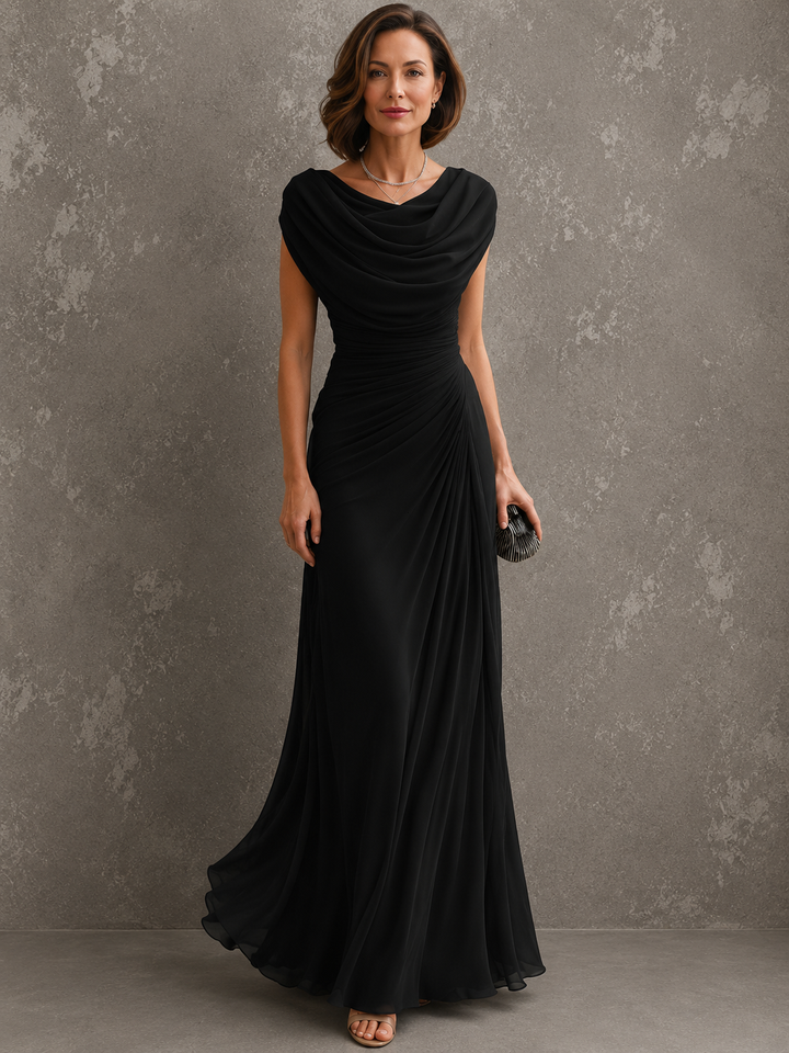Women's Ruched Draped Maxi Dress – Jilliann