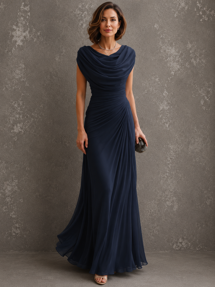 Women's Ruched Draped Maxi Dress – Jilliann