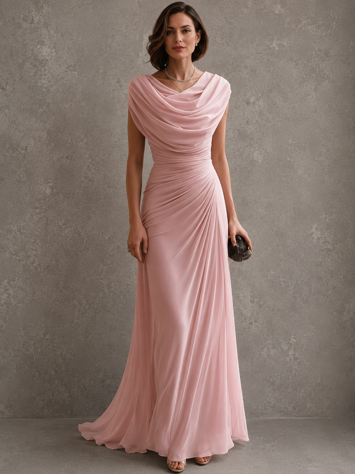 Women's Ruched Draped Maxi Dress – Jilliann