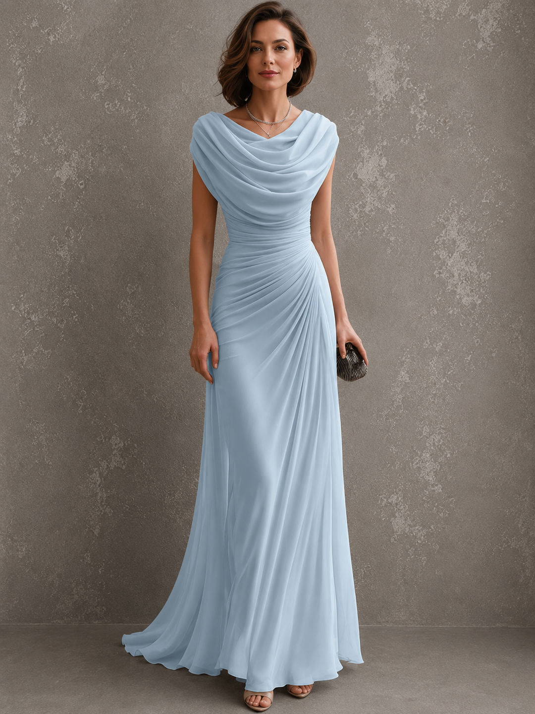 Women's Ruched Draped Maxi Dress – Jilliann