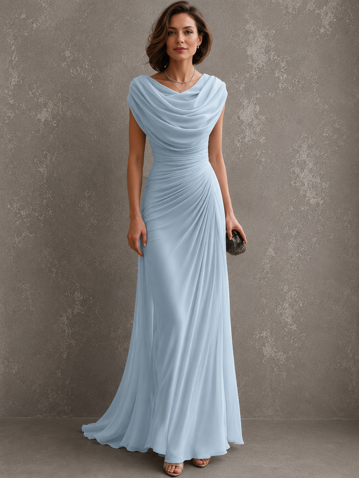 Women's Ruched Draped Maxi Dress – Jilliann