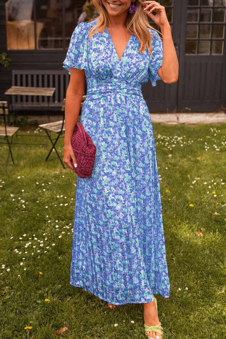Harlow - Cute floral Maxi Dress with V-neck