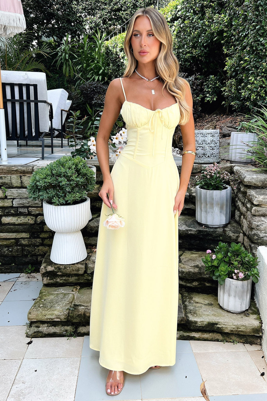 Corina™ | Sleeveless maxi dress with lacing