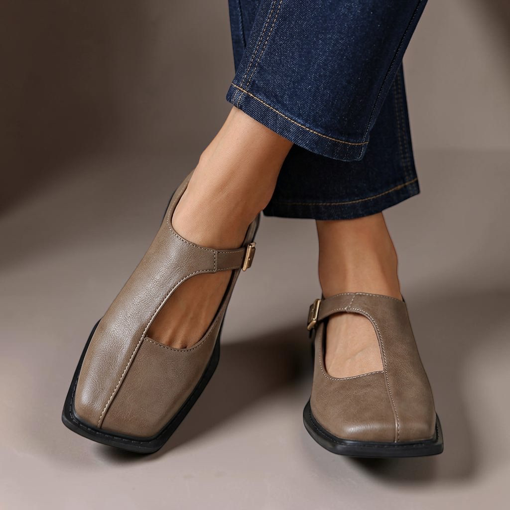 Women's Square Toe Comfort Flats – Rosalie