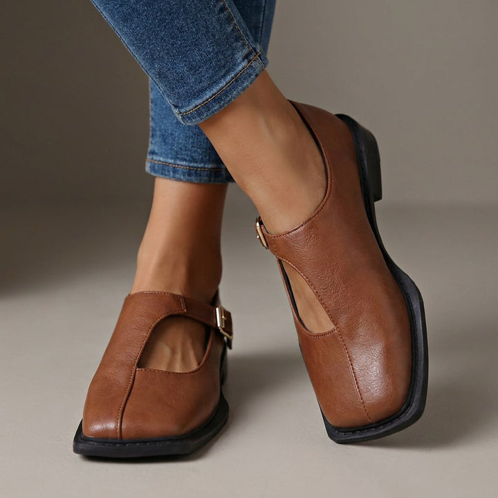 Women's Square Toe Comfort Flats – Rosalie