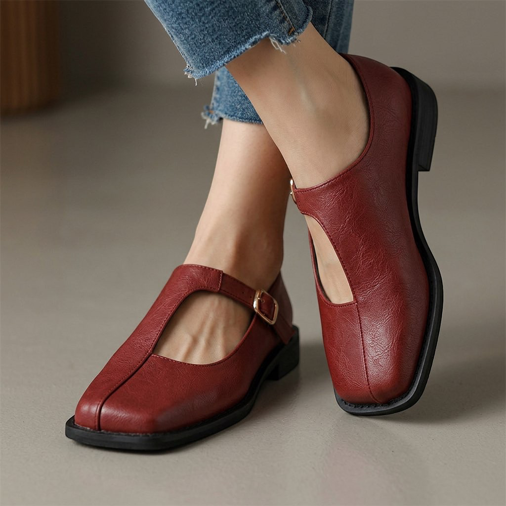 Women's Square Toe Comfort Flats – Rosalie