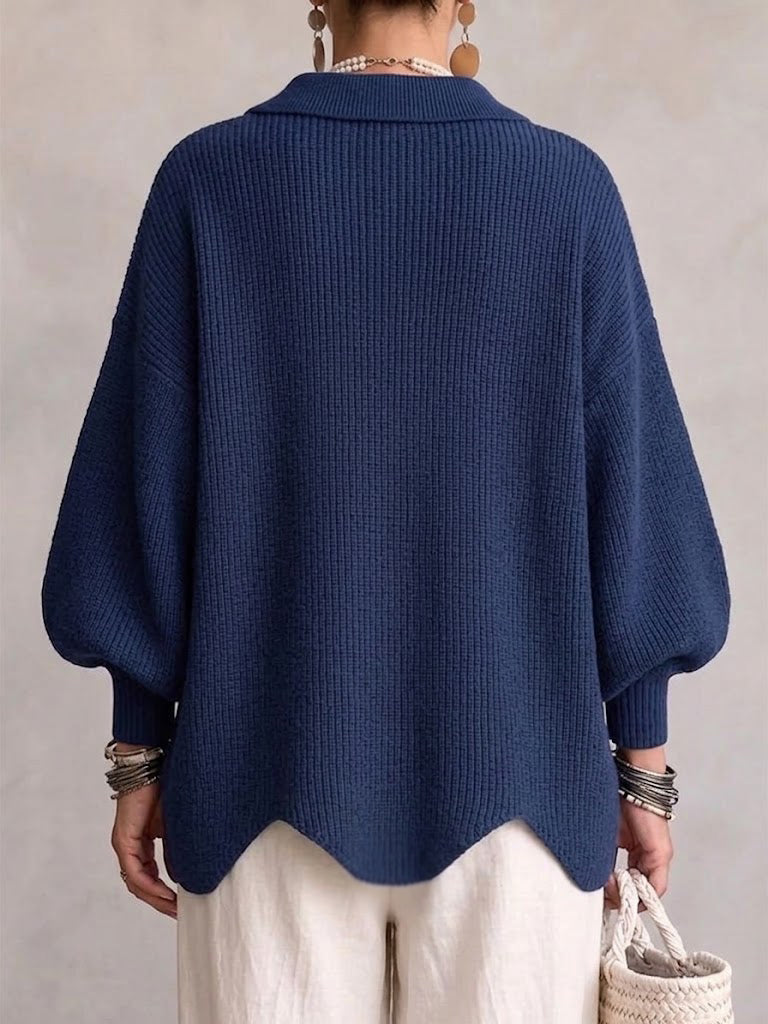 Women's Oversized Cardigan with Gold Buttons – Victoire