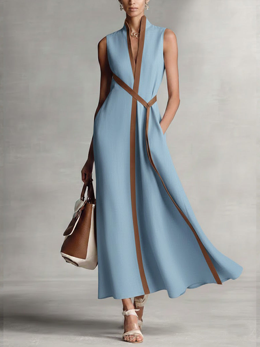 Harper - Sleeveless Wrap Maxi Dress
